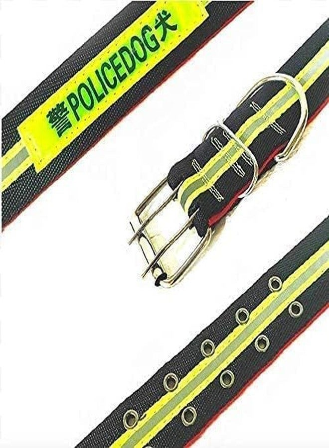Pups&Pets Durable 20-26 Inch Integrated Police Nylon Patch Padded Collar with Adustable Buckle Neck Collar Belt for Maxi and Large Dogs - X Large (Multicolor) - Image 4